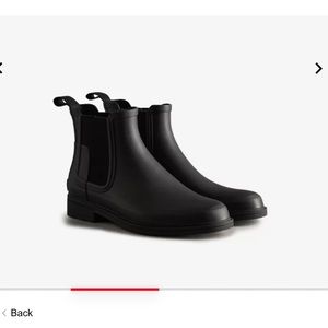 Hunter Boots Men’s Refined Slim Fit Chelsea Boots Size 8 Black Waterproof